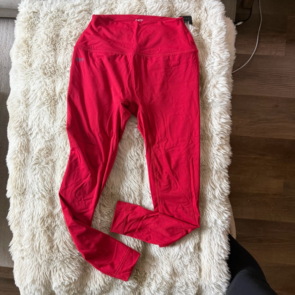 Bright Red Full-Length Active Leggings
